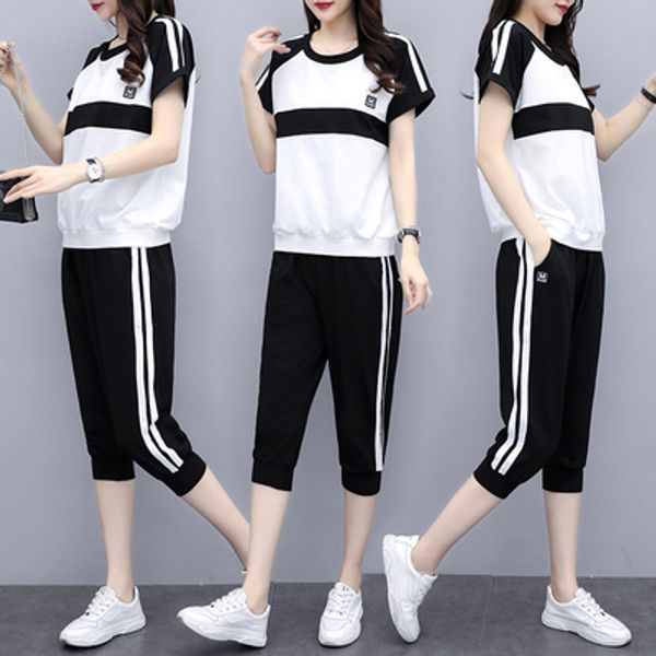 casual women plus size suits and sets womens matching set korean tracksuit women's tracksuits ensemble femme deux pieces, White
casual women plus size suits and sets womens matching set korean tracksuit women's tracksuits ensemble femme deux pieces, White