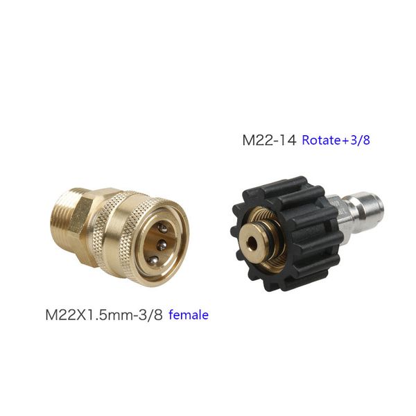 high pressure washer car washer brass connector adapter m22 female + 3/8" quick disconnect plug
high pressure washer car washer brass connector adapter m22 female + 3/8" quick disconnect plug