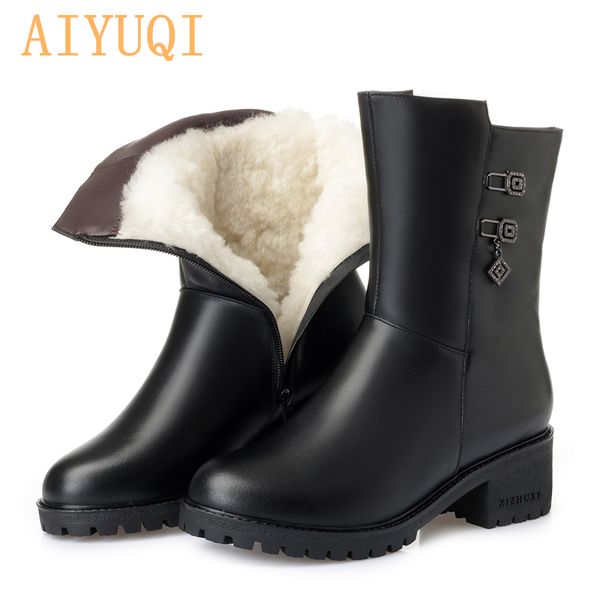 aiyuqi women boots wool winter boots female 2020 new genuine leather female snow cowhide fashion women motorcycle, Black
aiyuqi women boots wool winter boots female 2020 new genuine leather female snow cowhide fashion women motorcycle, Black