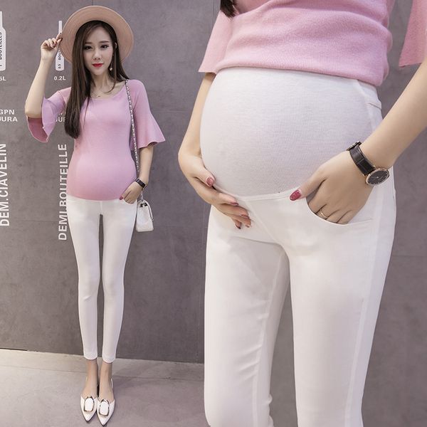 2020 new maternity leggings cotton belly skinny nine pants for pregnancy women knitted bottoms pregnant clothes spring autumn, White
2020 new maternity leggings cotton belly skinny nine pants for pregnancy women knitted bottoms pregnant clothes spring autumn, White