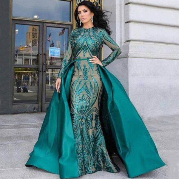 detachable evening dresses jewel neck long sleeves mermaid formal gowns satin overskirt custom made high quality, Black;red
detachable evening dresses jewel neck long sleeves mermaid formal gowns satin overskirt custom made high quality, Black;red