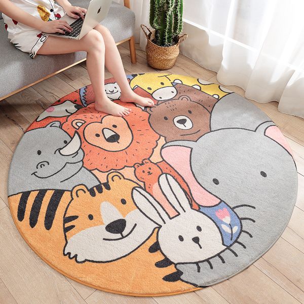 cartoon animal kingdom pattern round lamb velvet carpet non-slip bedroom door soft touch mat
cartoon animal kingdom pattern round lamb velvet carpet non-slip bedroom door soft touch mat