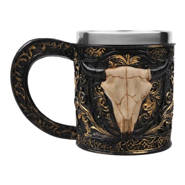 halloween pattern coffee tea water cup stainless steel + resin
