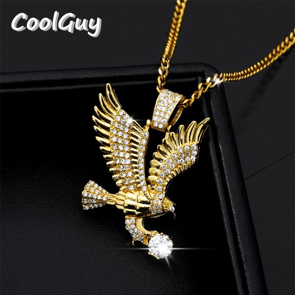 eagle pendant necklace men charm necklace hip hop punk style rapper gift inlaid zircon copper products n00837, Silver
eagle pendant necklace men charm necklace hip hop punk style rapper gift inlaid zircon copper products n00837, Silver