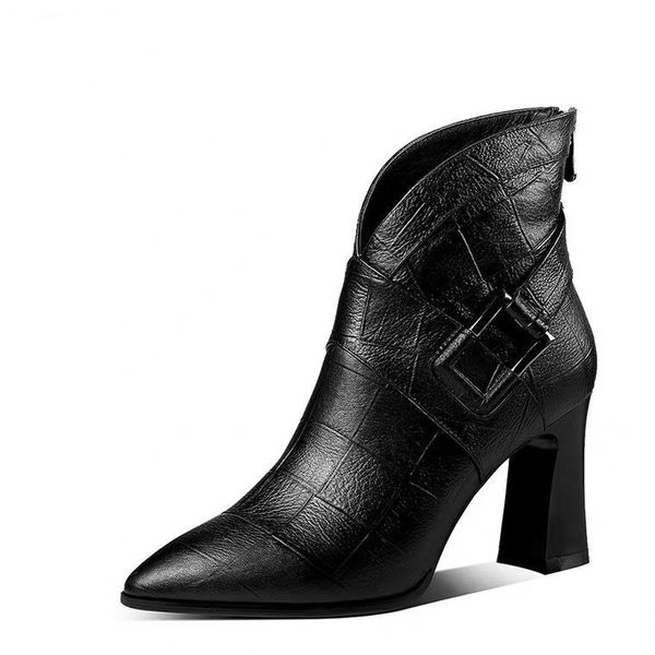 women boots 2020 autumn and winter v-neck high heels ankle shoes boots leather booties woman wedding party shoeszh100124, Black
women boots 2020 autumn and winter v-neck high heels ankle shoes boots leather booties woman wedding party shoeszh100124, Black