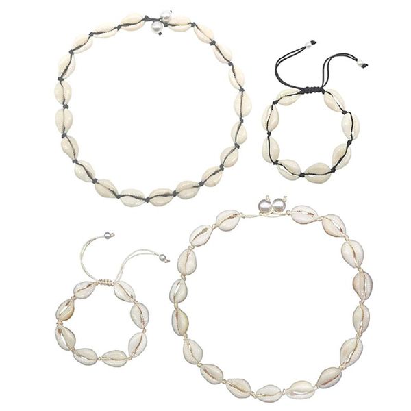 1 set fashion women necklace bracelet artificial pearl natural shell handmade knotted necklaces bracelets jewelry set, Silver
1 set fashion women necklace bracelet artificial pearl natural shell handmade knotted necklaces bracelets jewelry set, Silver
