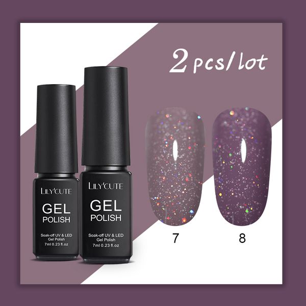 2pcs/set lilycute glitter uv nail gel polish semi permanent long lasting varnish coat pink color series uv gel soak off, Red;pink
2pcs/set lilycute glitter uv nail gel polish semi permanent long lasting varnish coat pink color series uv gel soak off, Red;pink