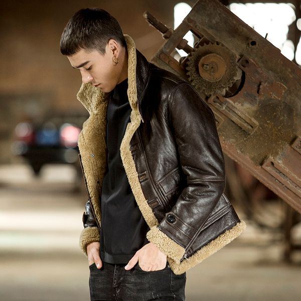 winter warm lamb fur and sheep leather maxi coat genuine leather jacket men sheepskin shearling bomber jacket large size 5xl, Black
winter warm lamb fur and sheep leather maxi coat genuine leather jacket men sheepskin shearling bomber jacket large size 5xl, Black