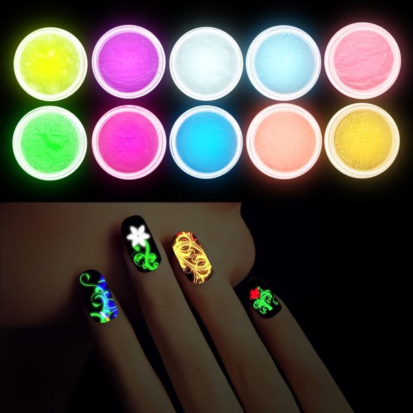 fluorescent nails glitter powder nail art gel polish dust glow in the dark luminous sands manicure decoration, Silver;gold
fluorescent nails glitter powder nail art gel polish dust glow in the dark luminous sands manicure decoration, Silver;gold