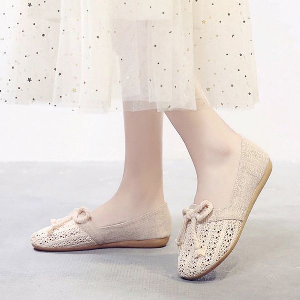 women shoes fashion linen fabric women casual shoes 2020 flats summer breathable bow, Black
women shoes fashion linen fabric women casual shoes 2020 flats summer breathable bow, Black