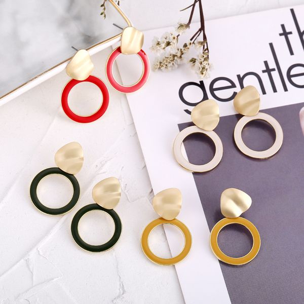 fashion gold color round drop earrings for women brincos vintage red green white yellow earring 2019 korean jewelry female, Golden
fashion gold color round drop earrings for women brincos vintage red green white yellow earring 2019 korean jewelry female, Golden