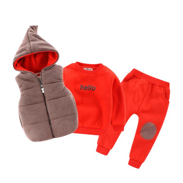 children's clothing boy suit autumn and winter new plus velvet thickened baby infant child three-piece tide, White
children's clothing boy suit autumn and winter new plus velvet thickened baby infant child three-piece tide, White