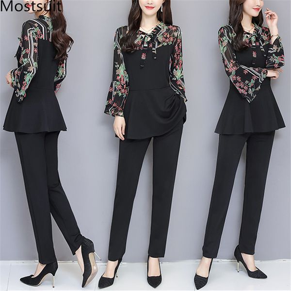 black elegant printed two piece sets women flare sleeve tunic and pants suits sets style casual women's costumes, White
black elegant printed two piece sets women flare sleeve tunic and pants suits sets style casual women's costumes, White