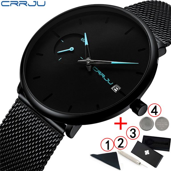crrju 2019 mens watches sports waterproof man watch ultra thin dial quartz black male watch relogio masculino, Slivery;brown
crrju 2019 mens watches sports waterproof man watch ultra thin dial quartz black male watch relogio masculino, Slivery;brown