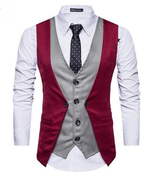 cotton high grade men vest fashion fake two piece patch waistcoat casual slim business social suit vest groom plus size red breathable, Black;white
cotton high grade men vest fashion fake two piece patch waistcoat casual slim business social suit vest groom plus size red breathable, Black;white