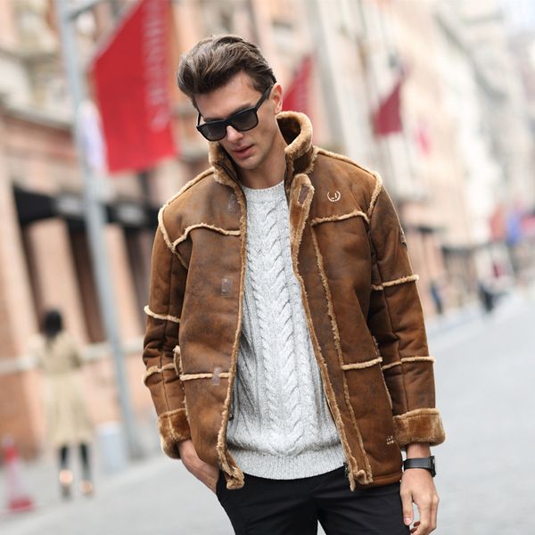 aboorun mens мех кожа способа куртки лоскутная зимы теплая кожаная куртка повседневный outwear мужской r2645, Black 
aboorun mens мех кожа способа куртки лоскутная зимы теплая кожаная куртка повседневный outwear мужской r2645, Black