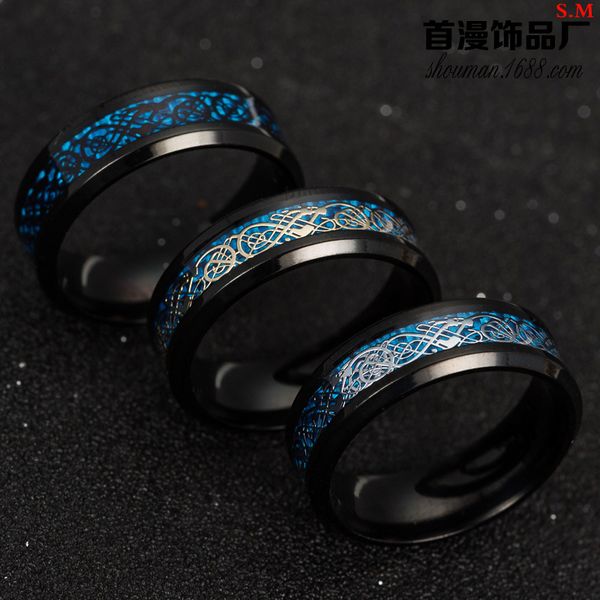 cross - border for titanium steel dragon mr. of carbon fiber ring plant wholesale europe and selling jewelry, Silver
cross - border for titanium steel dragon mr. of carbon fiber ring plant wholesale europe and selling jewelry, Silver