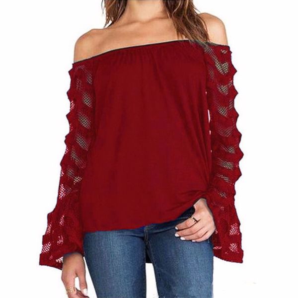 women fashion lace mesh long sleeve blouses zanzea casual off shoulder tunic shirt casual loose ladies elegant blusas, White
women fashion lace mesh long sleeve blouses zanzea casual off shoulder tunic shirt casual loose ladies elegant blusas, White