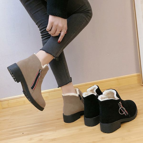 lace up winter boots lady women's rubber shoes rain australia booties woman 2019 low heel luxury designer round toe boots-women, Black
lace up winter boots lady women's rubber shoes rain australia booties woman 2019 low heel luxury designer round toe boots-women, Black