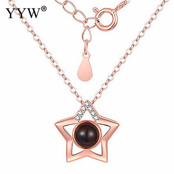925 sterling silver miniature projection necklace with glass star memory projection necklace for women present
925 sterling silver miniature projection necklace with glass star memory projection necklace for women present