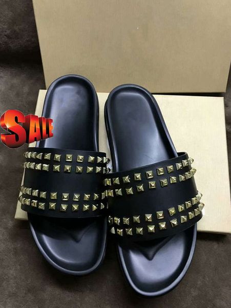 donna studded designer willow nails soft bottom rubber slippers men's rivet junior spikes flat slippers, Black
donna studded designer willow nails soft bottom rubber slippers men's rivet junior spikes flat slippers, Black