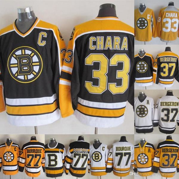 Boston 33 Zdeno Chara Bruins 37 Patrice Bergeron Jersey 77 Ray Bourque Stitched Name and Number Hockey Jersey Fast Shipping Black White
Boston 33 Zdeno Chara Bruins 37 Patrice Bergeron Jersey 77 Ray Bourque Stitched Name and Number Hockey Jersey Fast Shipping Black White