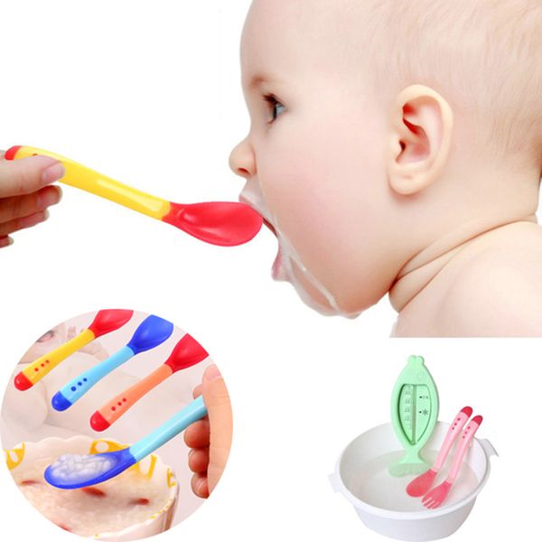 1pcs Baby Spoon Feeder Flatware New Safety Baby Learning Dinnerware Temperature Sensing Baby Feeding Spoon Soft Silicone
1pcs Baby Spoon Feeder Flatware New Safety Baby Learning Dinnerware Temperature Sensing Baby Feeding Spoon Soft Silicone