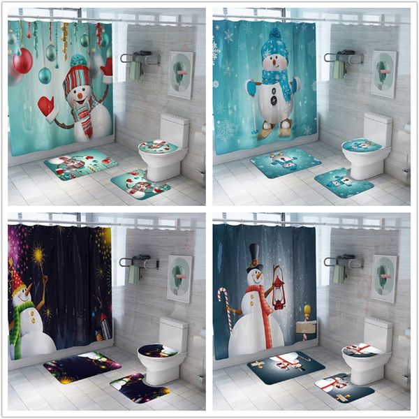 merry christmas snowman pattern bathroom waterproof shower curtain set pedestal rug lid carpet toilet cover bath mat set
merry christmas snowman pattern bathroom waterproof shower curtain set pedestal rug lid carpet toilet cover bath mat set