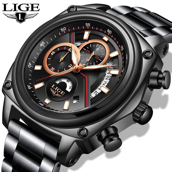 lige new mens watches brand fashion sports wristwatch chronograph quartz clock stainless steel waterproof watch for men +box, Slivery;brown
lige new mens watches brand fashion sports wristwatch chronograph quartz clock stainless steel waterproof watch for men +box, Slivery;brown