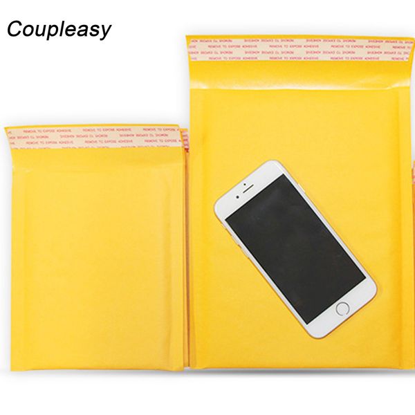 30pcs/lot Yellow Kraft Paper Bubble Envelope Shockproof Bubble Mailers Padded Envelopes Self Seal Shipping Bags 20 Sizes