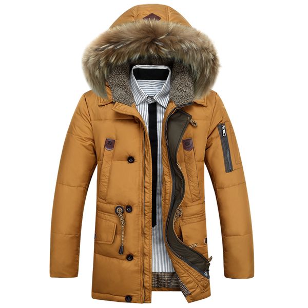 kuyomens men's down jackets mens brand thick warm fur collar hooded duck down coat male casual winter jacket men chaqueta hombre, Black
kuyomens men's down jackets mens brand thick warm fur collar hooded duck down coat male casual winter jacket men chaqueta hombre, Black