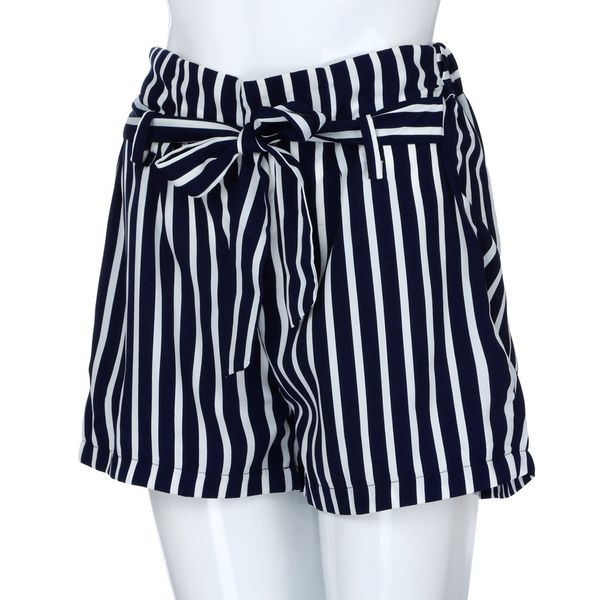 short femme 2019 women high waisted wide leg short feminino praia stripe bandage elastic waist shorts feminino, White;black
short femme 2019 women high waisted wide leg short feminino praia stripe bandage elastic waist shorts feminino, White;black