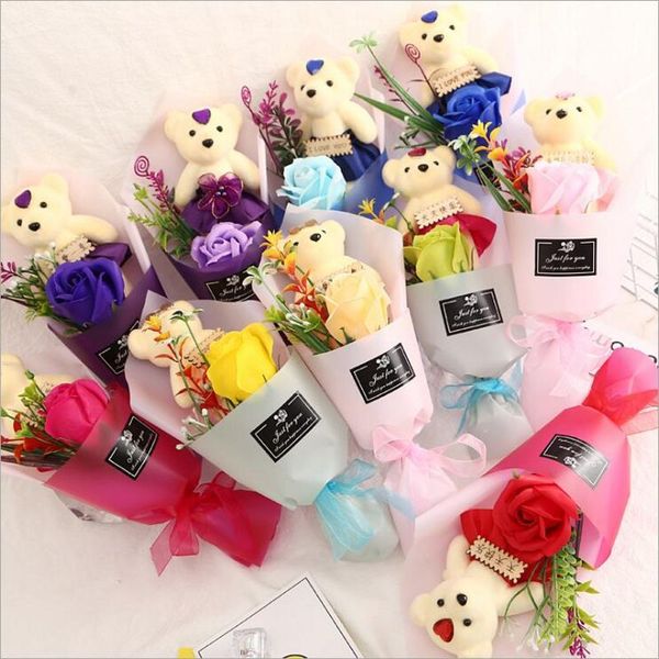 mini soap rose with bear gift bouquet rose soap flower creative valentine's day teacher's day gift present
mini soap rose with bear gift bouquet rose soap flower creative valentine's day teacher's day gift present