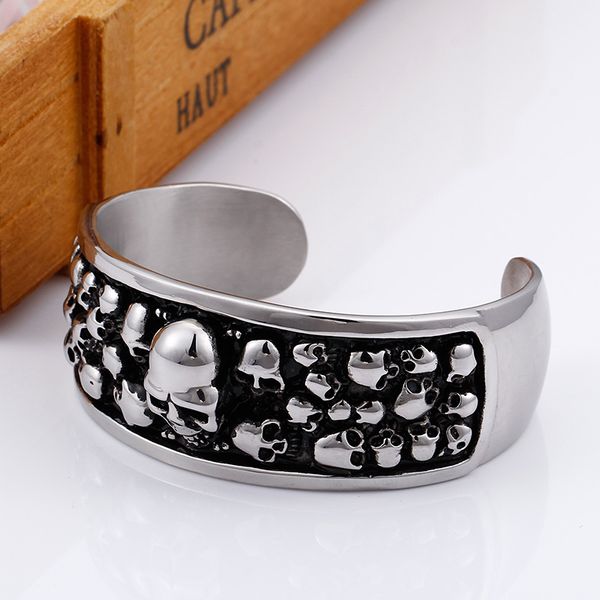 vintage retro stainless steel friend mens bangles & bracelets punk rock skull bangle men dropshipping jewelry wristband, Black
vintage retro stainless steel friend mens bangles & bracelets punk rock skull bangle men dropshipping jewelry wristband, Black