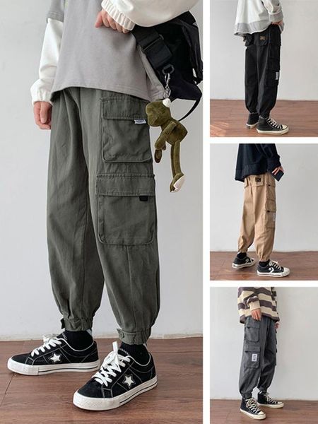 men's loose fitting casual pants korean trend cotton pocket overalls pure color bouquet of foot trousers youth nine-tenth pants, Black
men's loose fitting casual pants korean trend cotton pocket overalls pure color bouquet of foot trousers youth nine-tenth pants, Black