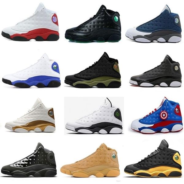 new 13 13s black cat hyper royal olive wheat gs bordeaux dmp chicago men women basketball shoes j13 e sneakers trainers size 36-47 
new 13 13s black cat hyper royal olive wheat gs bordeaux dmp chicago men women basketball shoes j13 e sneakers trainers size 36-47