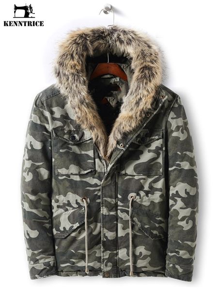 kenntrice new parka men winter jackets mens warm fur collar thick camouflage army coat male bomber jacket, Black
kenntrice new parka men winter jackets mens warm fur collar thick camouflage army coat male bomber jacket, Black