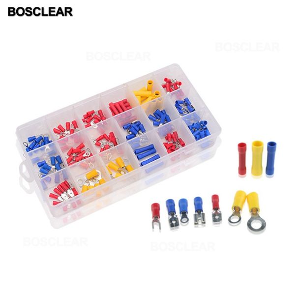 175/180/360pcs assorted insulated electrical wire crimp cable connector spade buring fork set ring lugs rolled terminals kit
175/180/360pcs assorted insulated electrical wire crimp cable connector spade buring fork set ring lugs rolled terminals kit