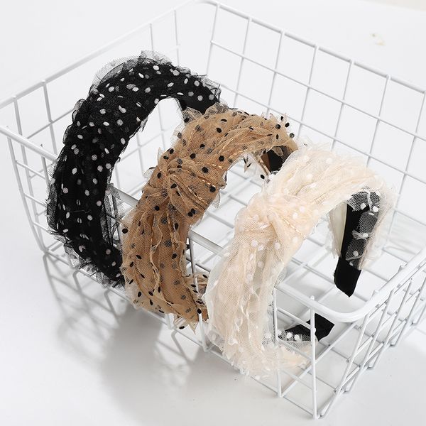 women gauze knotted hairbands turban summer sweet orangza wave point hairbands fashion headdress, Golden;white
women gauze knotted hairbands turban summer sweet orangza wave point hairbands fashion headdress, Golden;white