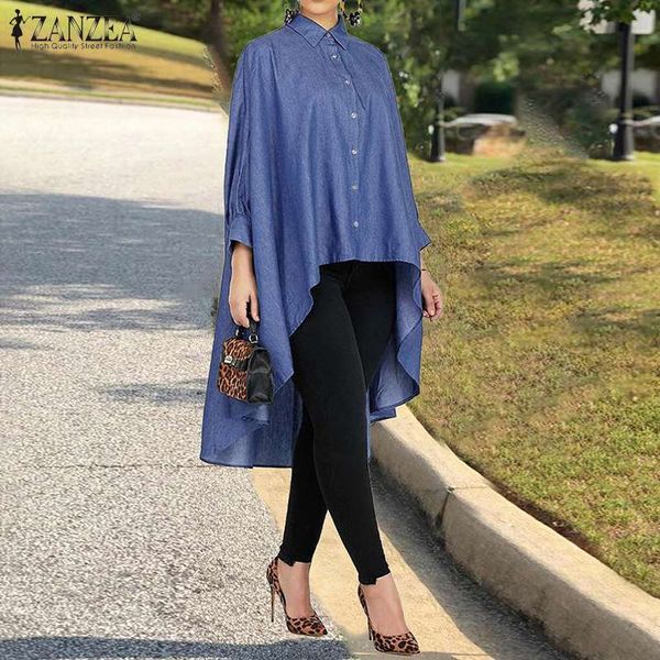 fashion solid asymmetrical blouse zanzea women long sleeve shirts spring casual lapel denim blue work tunic female blusas, White
fashion solid asymmetrical blouse zanzea women long sleeve shirts spring casual lapel denim blue work tunic female blusas, White