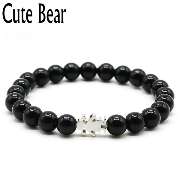 cute bear charm bracelet for women stainless steel little girl 8mm black agates stone women bracelet lovers jewelry female gift, Golden;silver
cute bear charm bracelet for women stainless steel little girl 8mm black agates stone women bracelet lovers jewelry female gift, Golden;silver