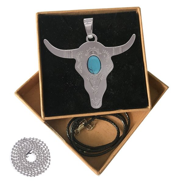 cow head pendant necklace fashion stainless steel birthday gift necklace (gift box packaging), Silver
cow head pendant necklace fashion stainless steel birthday gift necklace (gift box packaging), Silver