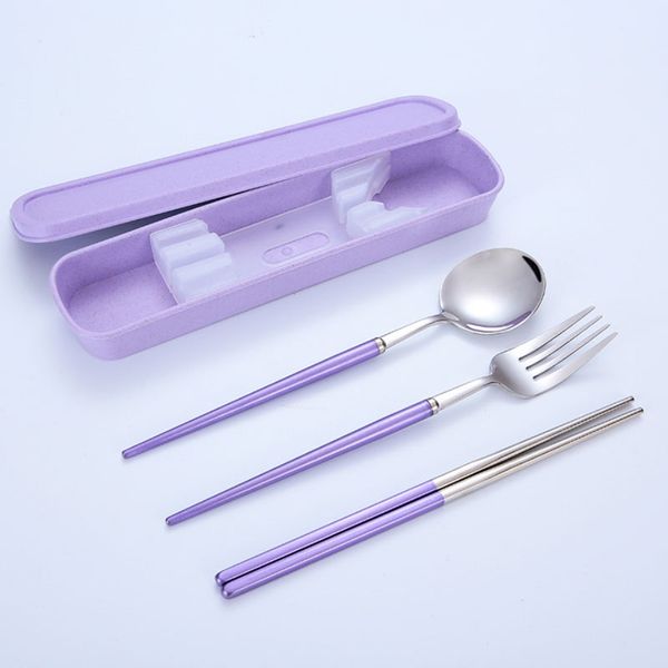 304 stainless steel chopsticks fork spoon 3pcs dinnerware sets for travel outdoor sports supplies with box
304 stainless steel chopsticks fork spoon 3pcs dinnerware sets for travel outdoor sports supplies with box