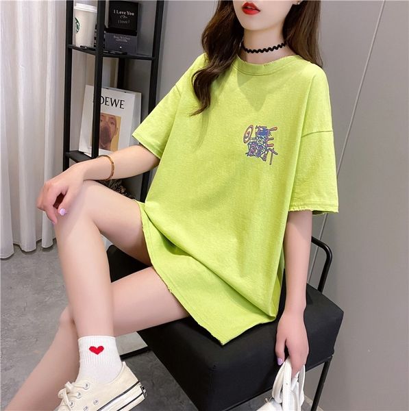 hong sweat t- sweat kong fashion brand short-sleeved t-shirt women's cotton 2020 loose large size women's mid-length sports shirt, White
hong sweat t- sweat kong fashion brand short-sleeved t-shirt women's cotton 2020 loose large size women's mid-length sports shirt, White