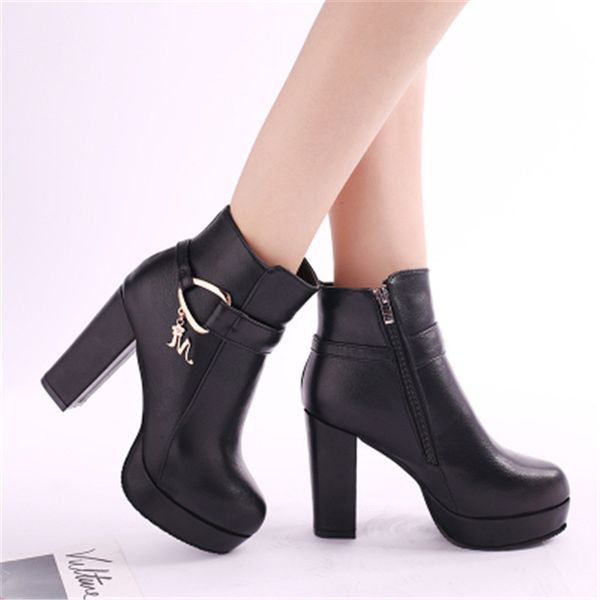 2020 spring autumn women platform ankle boots for female super high heel zipper casual leather boots botas mujer size 34-40, Black
2020 spring autumn women platform ankle boots for female super high heel zipper casual leather boots botas mujer size 34-40, Black