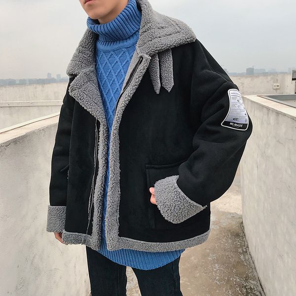 2019 new men hip hop cashmere woolen coat fashion autumn winter stand collar thick warm male wool blend overcoat streetwear, Black
2019 new men hip hop cashmere woolen coat fashion autumn winter stand collar thick warm male wool blend overcoat streetwear, Black
