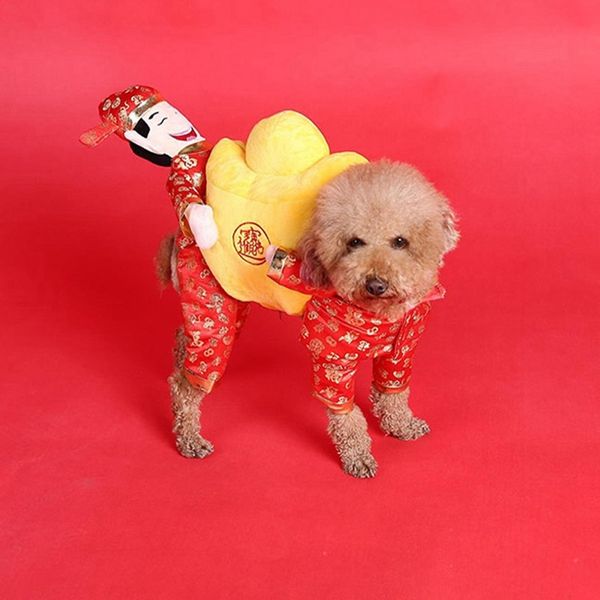 funny pet cosplay costume the god of wealth holds the small gold coin, dogs new year clothing suit dog apparel
funny pet cosplay costume the god of wealth holds the small gold coin, dogs new year clothing suit dog apparel