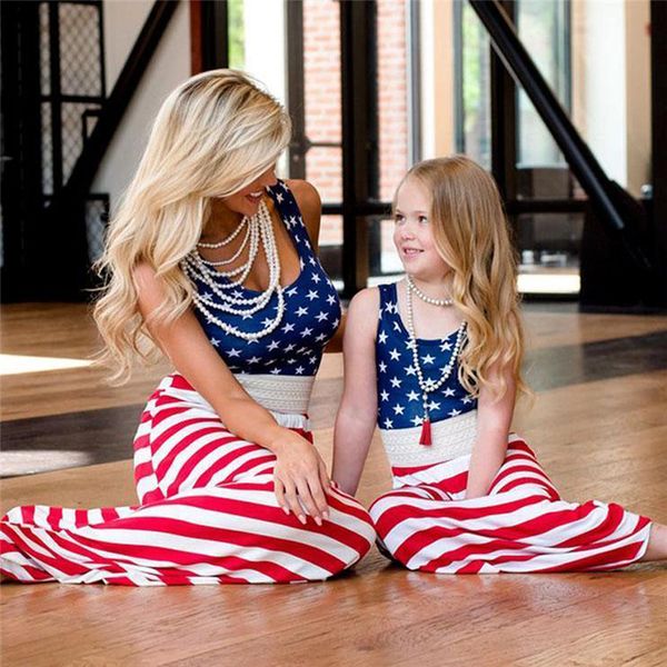 family matching women girl kid outfits o neck sleeveless dress polka dot striped dress casual maxi dress summer party wear, Blue
family matching women girl kid outfits o neck sleeveless dress polka dot striped dress casual maxi dress summer party wear, Blue