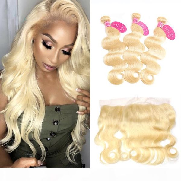 remy blonde color hair body wave 3 bundles with 13*4 ear to ear lace frontal closure malaysian human blonde 613 hair, Black
remy blonde color hair body wave 3 bundles with 13*4 ear to ear lace frontal closure malaysian human blonde 613 hair, Black