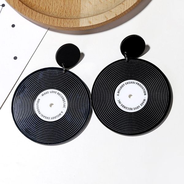 vintage black vinyl record acrylic earrings for women personality transparent circle record drop dangling earrings, Silver
vintage black vinyl record acrylic earrings for women personality transparent circle record drop dangling earrings, Silver